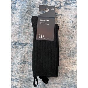 Women's Gap Black Glitter Tab Boot Socks 1 Pair